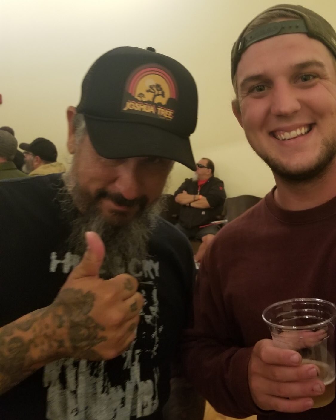 It&rsquo;s easy to find the cool people when they are wearing our gear.  This Coyote Corner hat was spotted at the Subhumans show! #subhumans #joshuatree @caldercrisis = #bestauntever