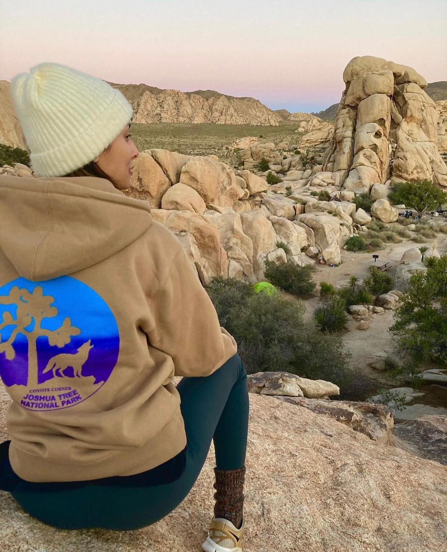 We love it when our customers create snazzy pretty photos we can steal. Thanks @vivalaariel  for the photo of our sweatshirt out in the wild. #joshuatree #desert #jtnp #joshuatreenationalpark #jt #coyotecorner #thejoshuatreestore #sweatshirts #welove