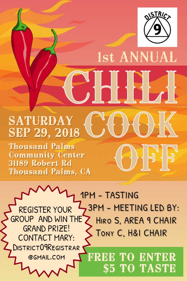 District 09 - 1st Annual Chili Cook Off