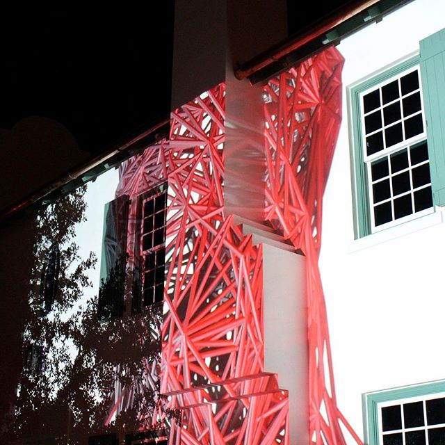 @dgalysbeach @unsplash #photography #projection #digitalgraffiti #art #pattern #red #building #night #projectionmapping #digitalart #dgalysbeach #alysbeach