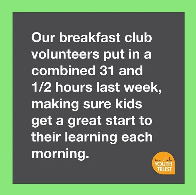 We so appreciate the investment our volunteers make in our community every week! Thank you!