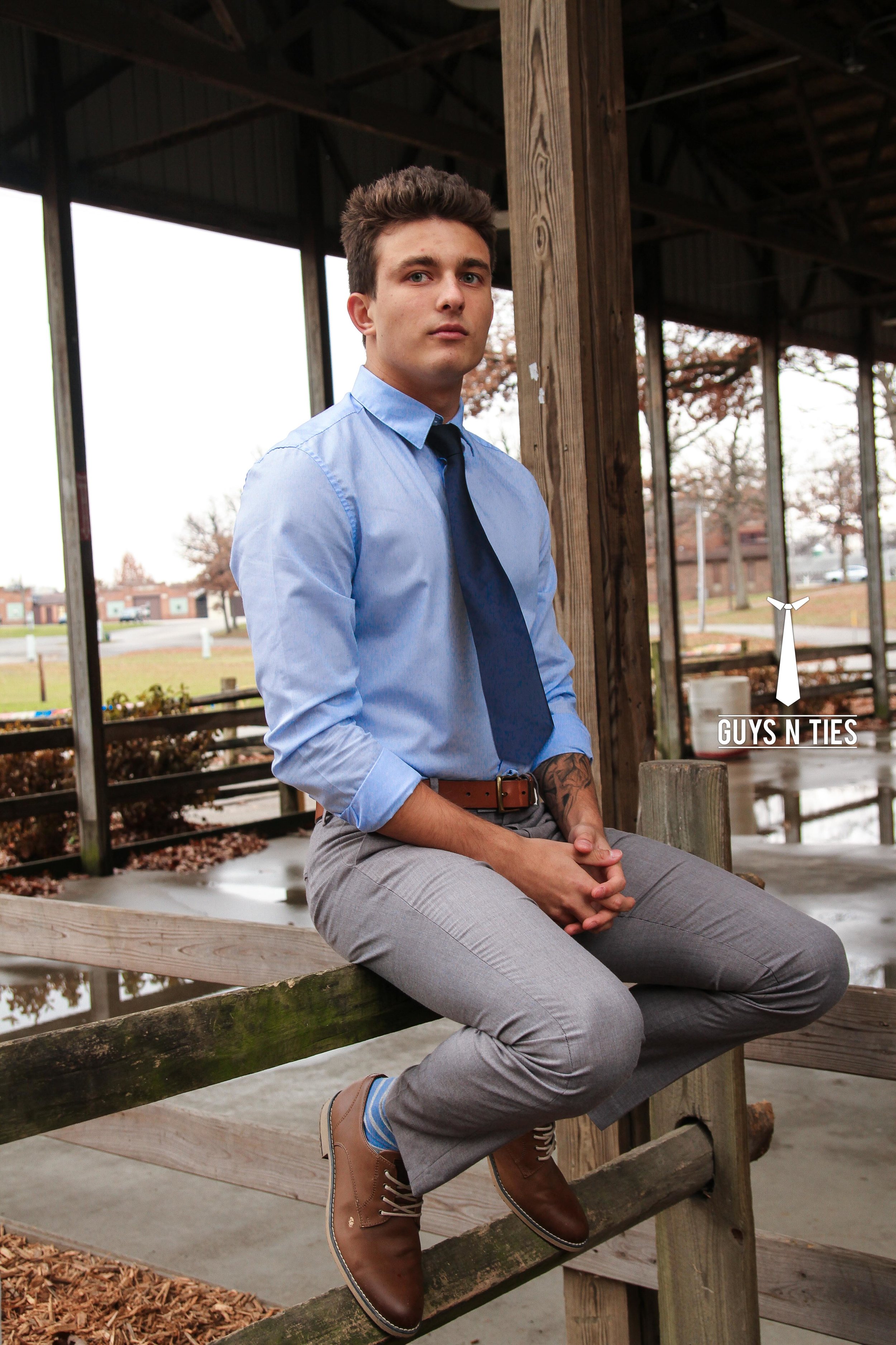 Grey Jeans Gray Pants Tan Shoes Blue Shirt And Gray Dress Pants