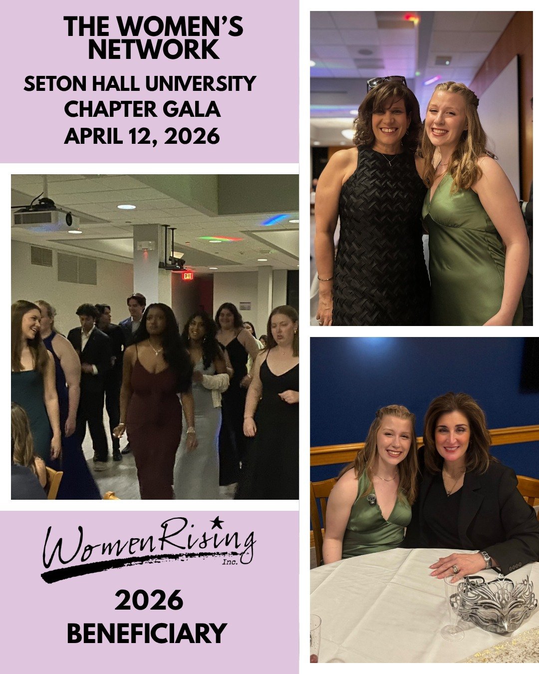Thank you to Seton Hall&rsquo;s Women&rsquo;s Network for your generous donation to WomenRising.

We are honored to have been selected as this year&rsquo;s beneficiary. Your commitment to creating opportunities for college students to connect, grow, 