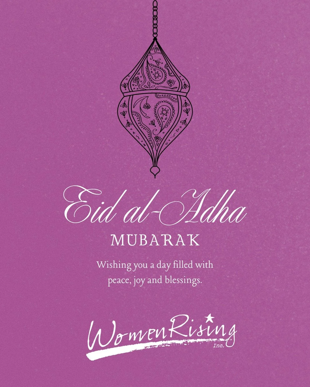 To our Muslim community&mdash;Eid Mubarak!  Wishing you a joyful day filled with peace, reflection, celebration, and togetherness with loved ones.
