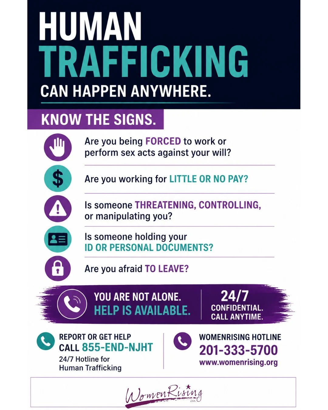 N.J. is intensifying anti-human trafficking efforts during the World Cup, and it's important to know where help is available.

If you or someone you know is a victim of labor or sex trafficking, resources are available to report these crimes and conn