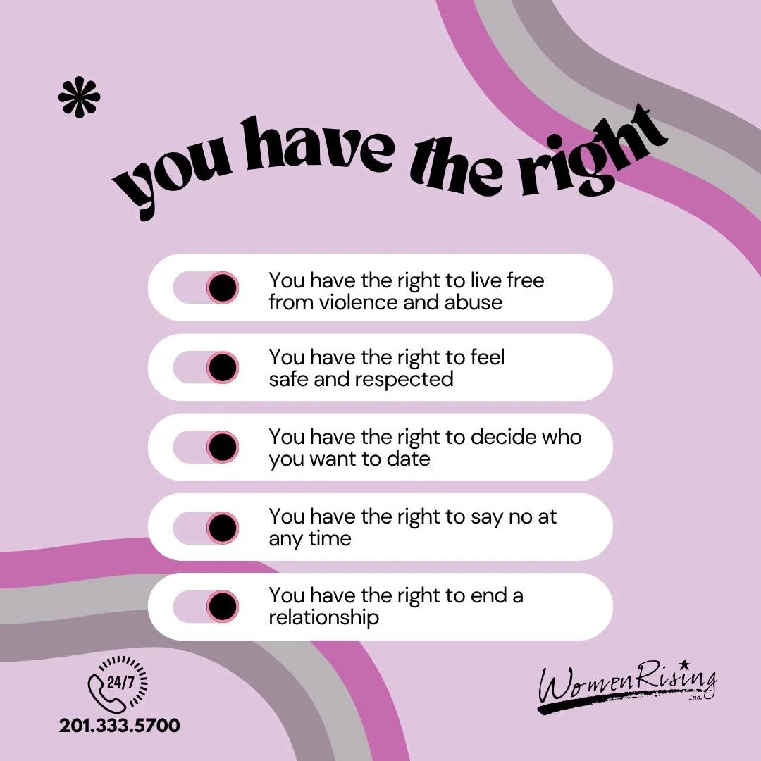 💜 YOU HAVE RIGHTS.

You have the right to:

🔒 Privacy &mdash; both online and off
🛡️ Feel safe and respected
❤️ Decide who you want to date &mdash; or not date
✋ Say no at any time
👭 Spend time with your friends and family
🚪 End a relationship
?