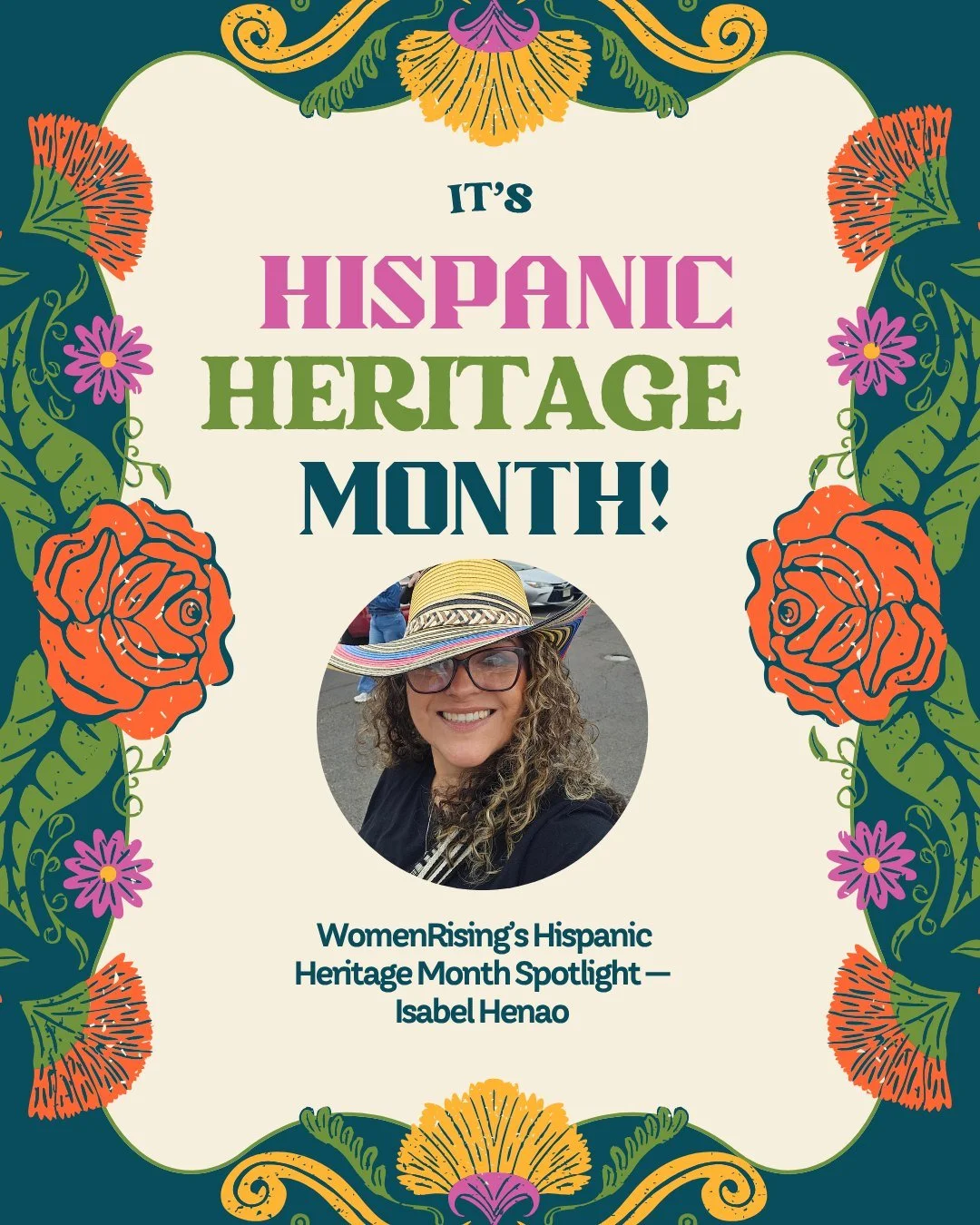Meet Isabel Henao, our Domestic Violence Services Court Liaison!

Isabel is proudly 100% Colombian, with family roots in Colombia spanning generations. To her, her Hispanic heritage means home, identity, and roots&mdash;a connection to the people, tr