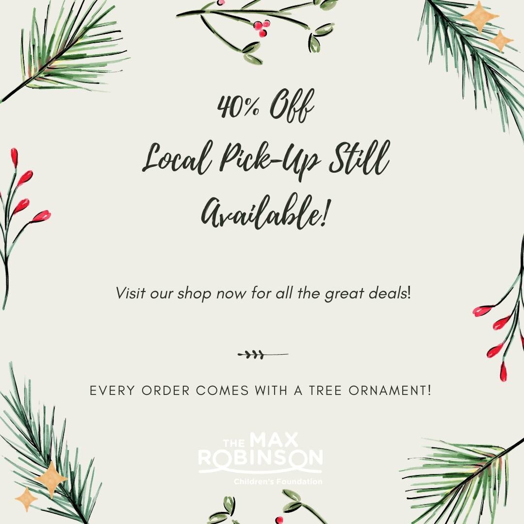Our holiday sale is still on! Local pick-up (in Okotoks) available. Put a smile on someone's face this holiday, AND help our community! 

Visit our shop: https://the-max-robinson-childrens-foundation.myshopify.com/