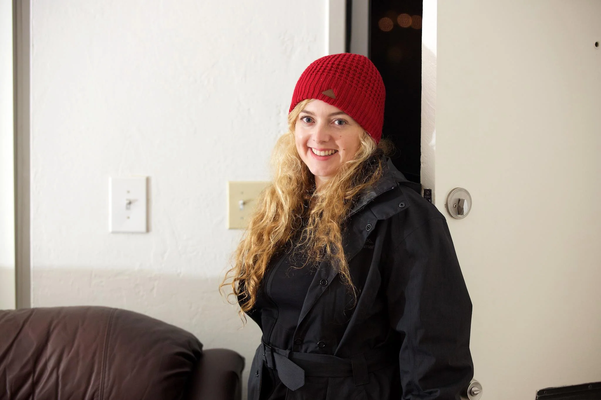 In my Arctic gear for Southern California. PIC by Corey Sandler. 