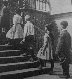 Bancroft: "Erect carriage in stair climbing."