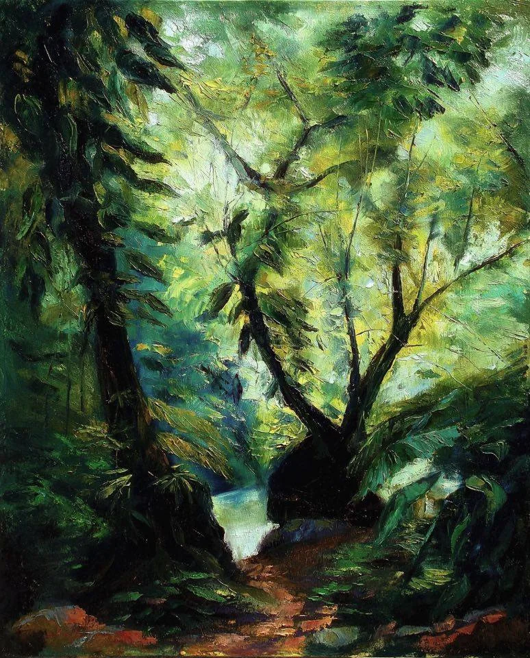 EL BOSQUE (LUZ DE CUETZALAN) Oil / canvas 40 X 32 inches 2011