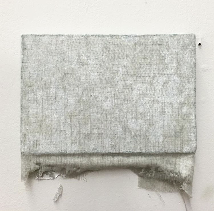  Title:  Date: 2016  Medium: Linen, acrylic paint, wood, chicken, tape  Dimensions: 6"x8" maybe  Location: Sold to Dan Cassidy  Price History: $60  Show History: Mailbox Hold Show  Notes: Dan Cassidy put together the show for a class and decided to k