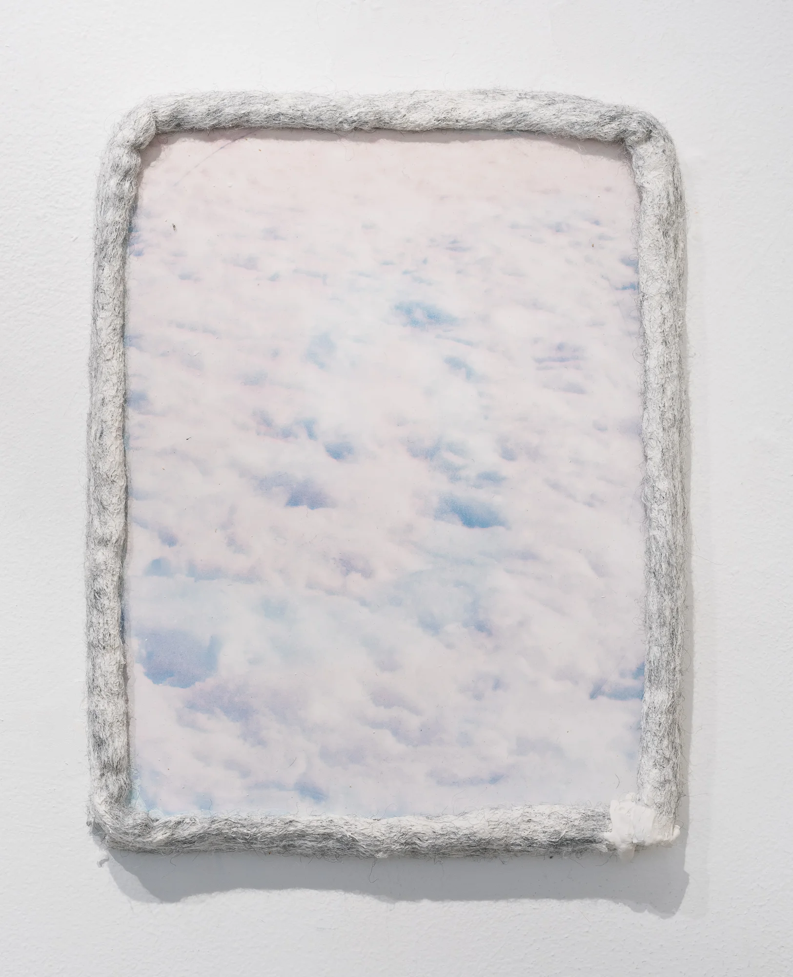  Title: Froth 4  Date: 2018  Medium: Hydrocal, inkjet transfer, drystone, felted wool  Dimensions: 11.5”H x 9”W  Location: Gallery Route One  Price History: $75  Show History: Melting Point-Gallery Route One  Notes: 