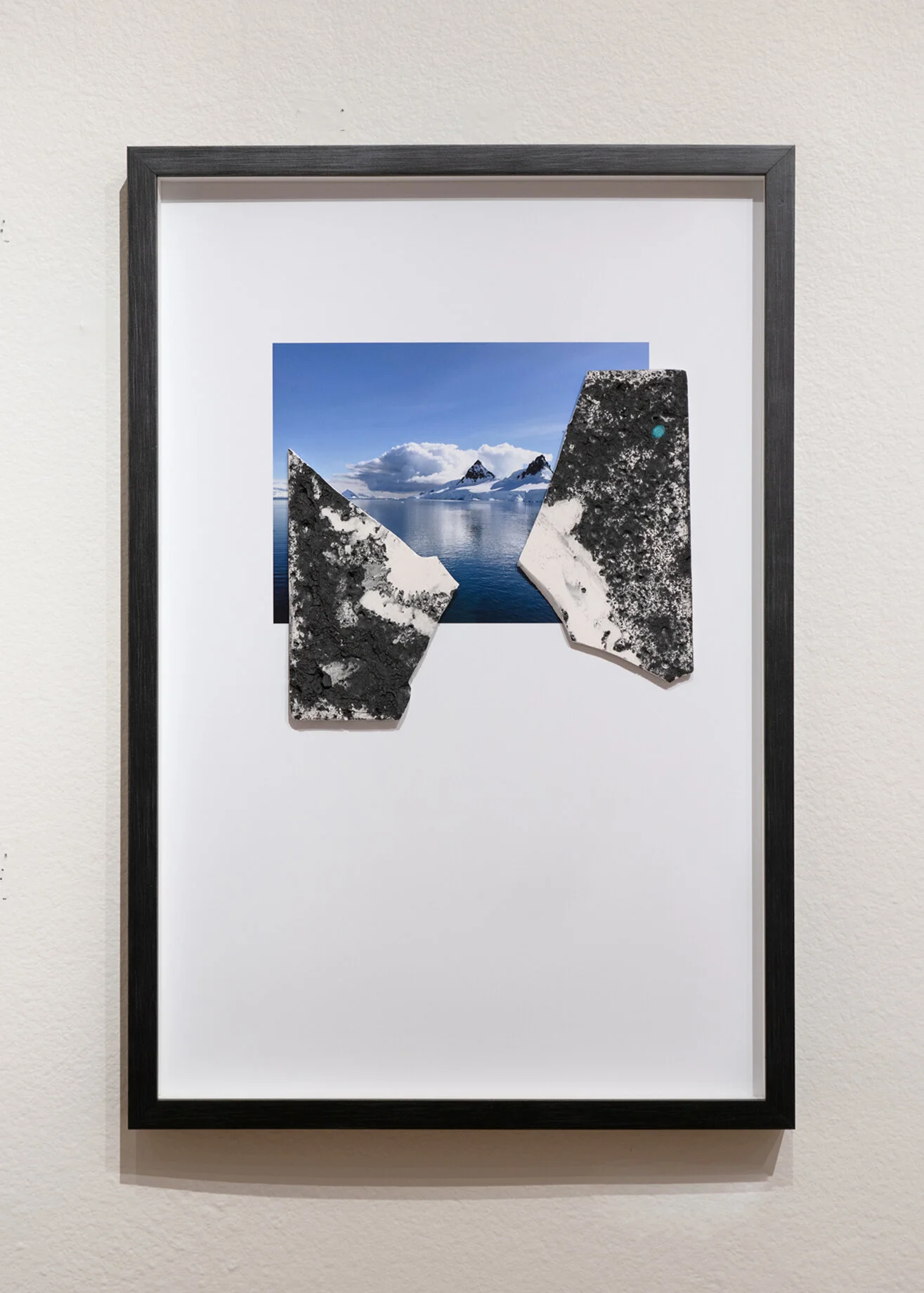  Ambient Interference, Into the Drink  2019  Plaster, powder pigment, digital print   26” x 18”  $650   