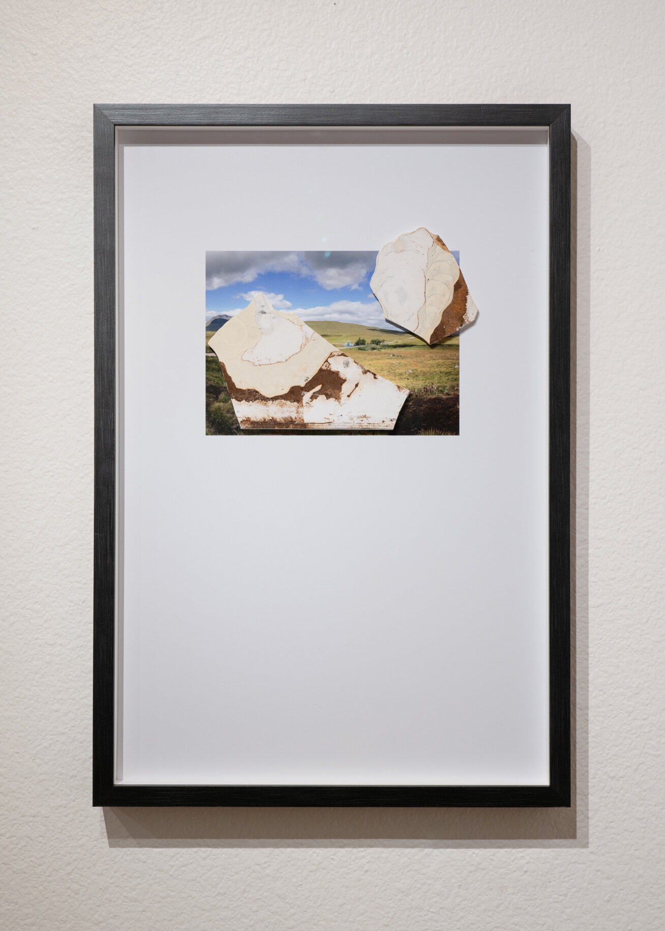  Ambient Interference, Gone All Flushed   2019  Plaster, bronze powder, powder pigment, digital print   26” x 18”  $650   