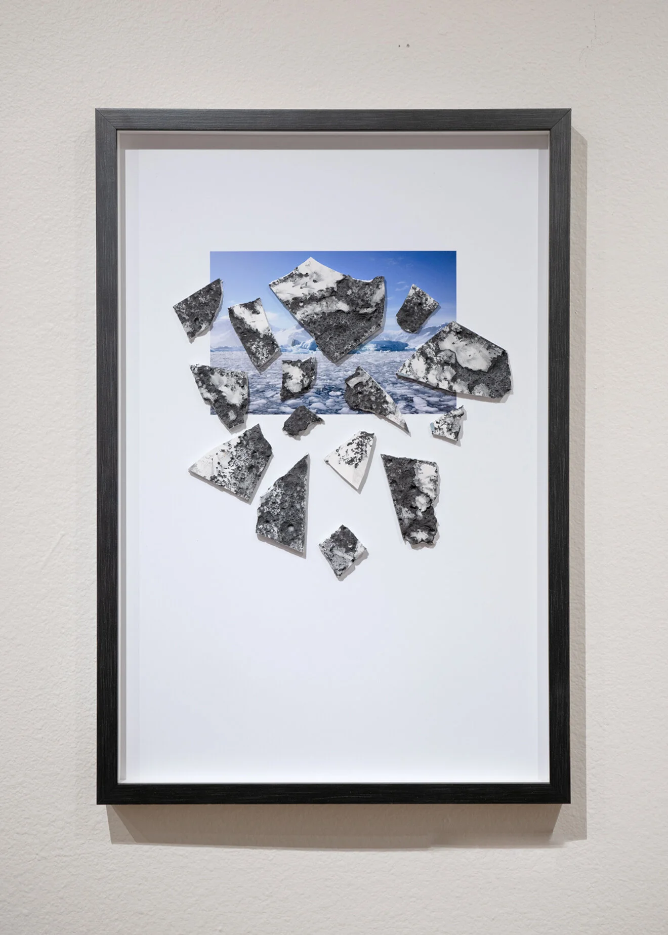  Ambient Interference, Shattered  2019  Plaster, powder pigment, digital print   26” x 18”  $650   