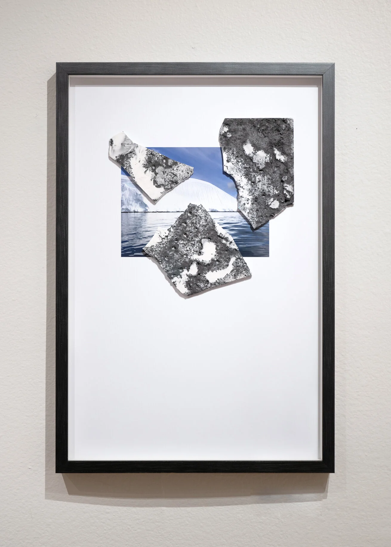  Ambient Interference, Downward Swing  2019  Plaster, powder pigment, digital print   26” x 18”  $650   