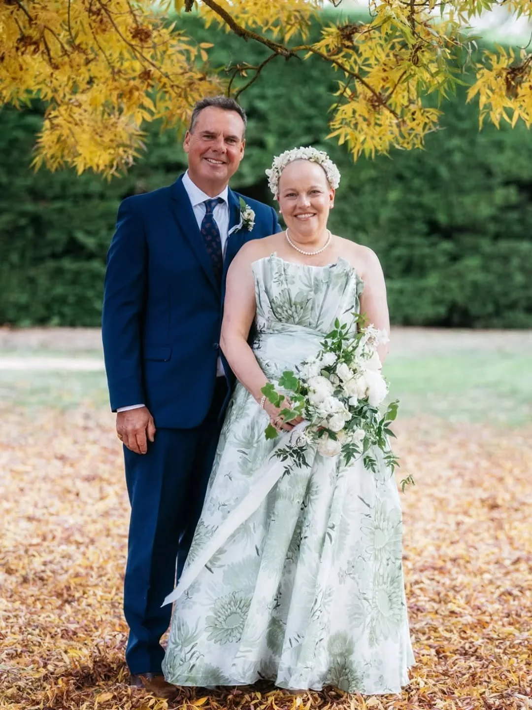 Our beautiful Jacqui and Mark tied the knot this last Saturday @hedgefarm 

In her beautiful green &amp; white  gown, Jacqui is a picture of beauty and happiness.

Congratulations 🥰🥰