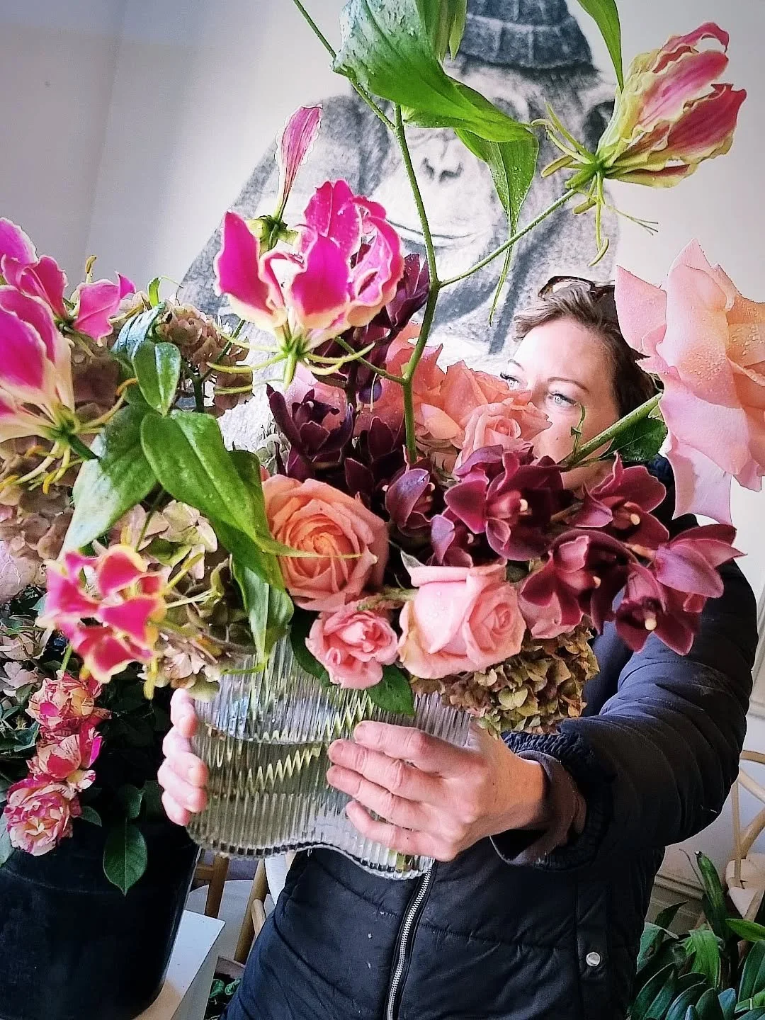 Mothers Day vase arrangement is heading off to a lucky lady today.