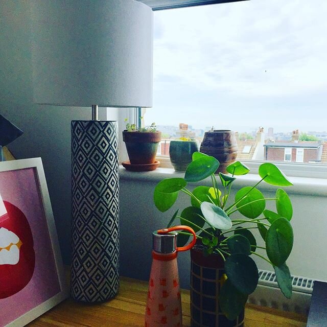 Still a WIP, getting the studio set up. But I can see all the way to the sea from where I sit, so that bit is all sorted. #dailyinspiration ✅💯#brighton #creativeworkspace