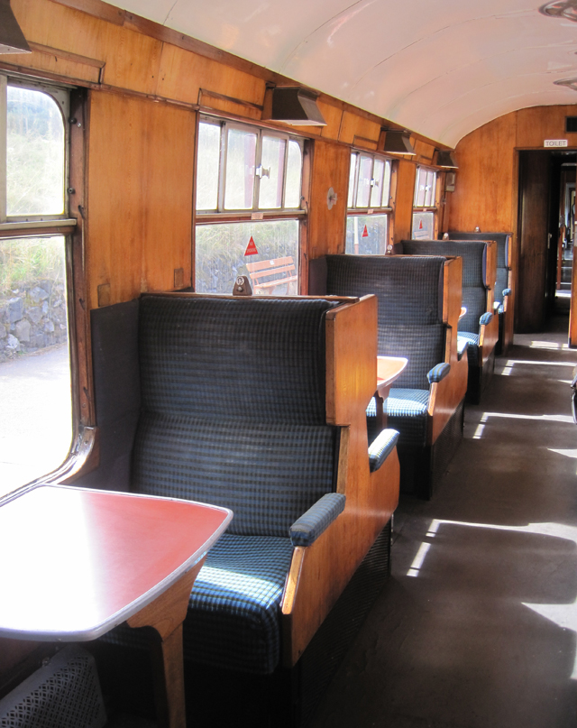 The earlier production carriages had veneered interiors and some even had little labels on the panels saying what type of wood it is and which country it came from.