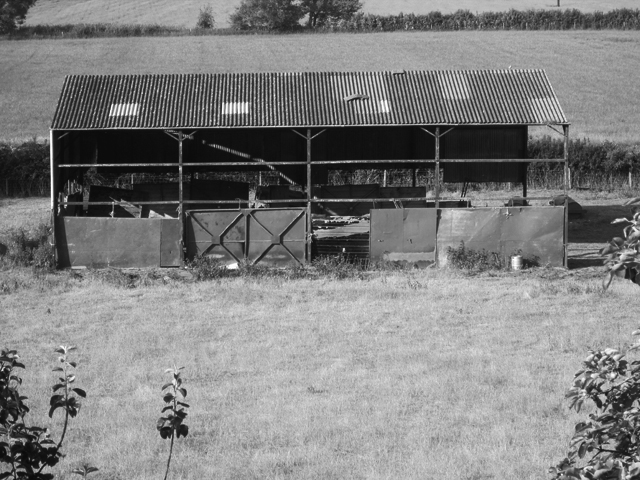 above: Steel hay barn, Somerset
