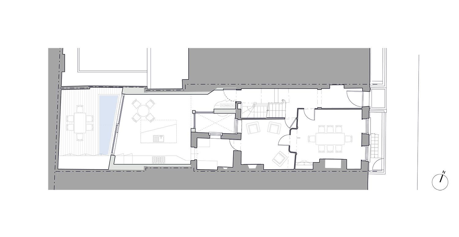 Prewett Bizley Architects - Lincolns Inn Town House -  GF Plan - 1500 .jpg