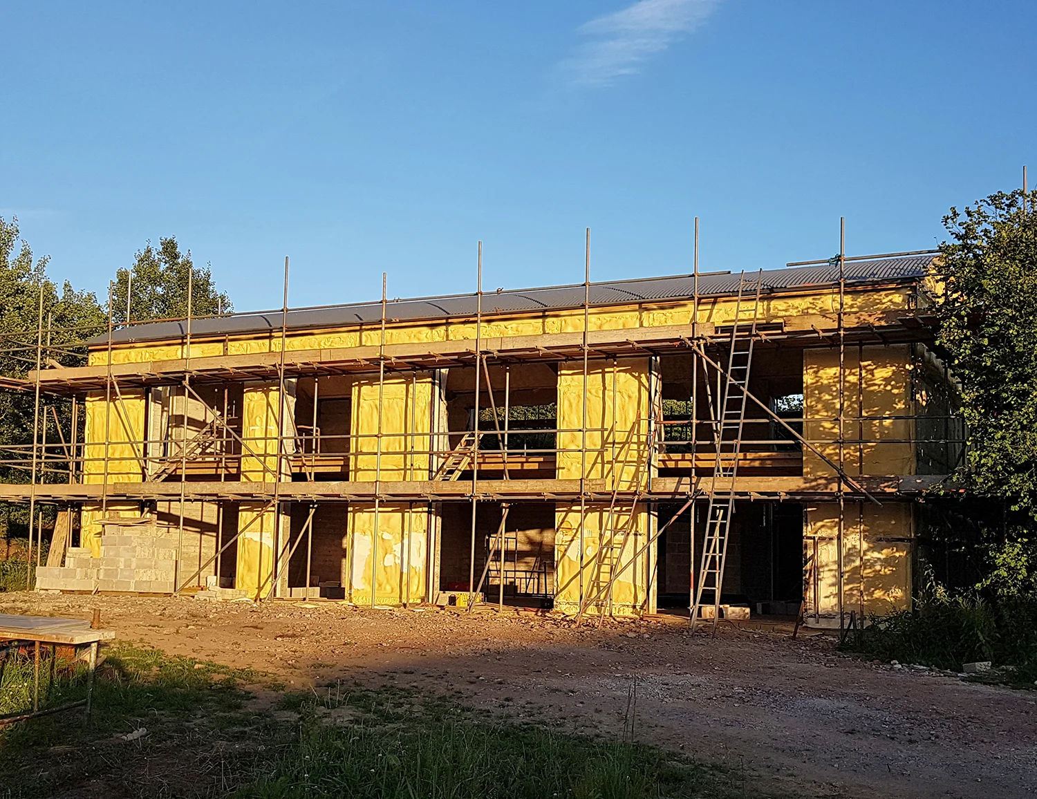 Air-tightness achieved at Mendip Passivhaus