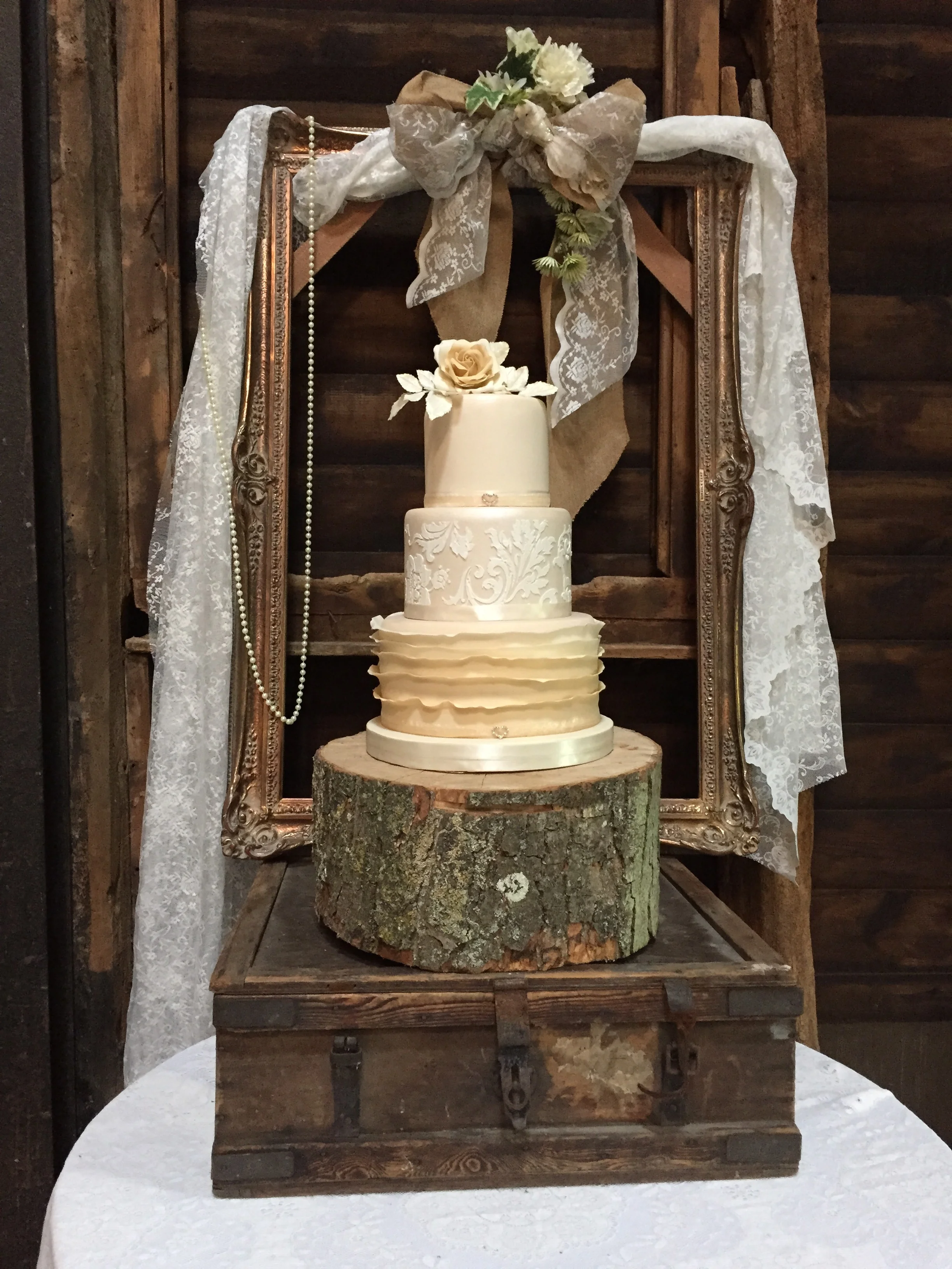 Framed Wedding cake - make a display of it!.JPG