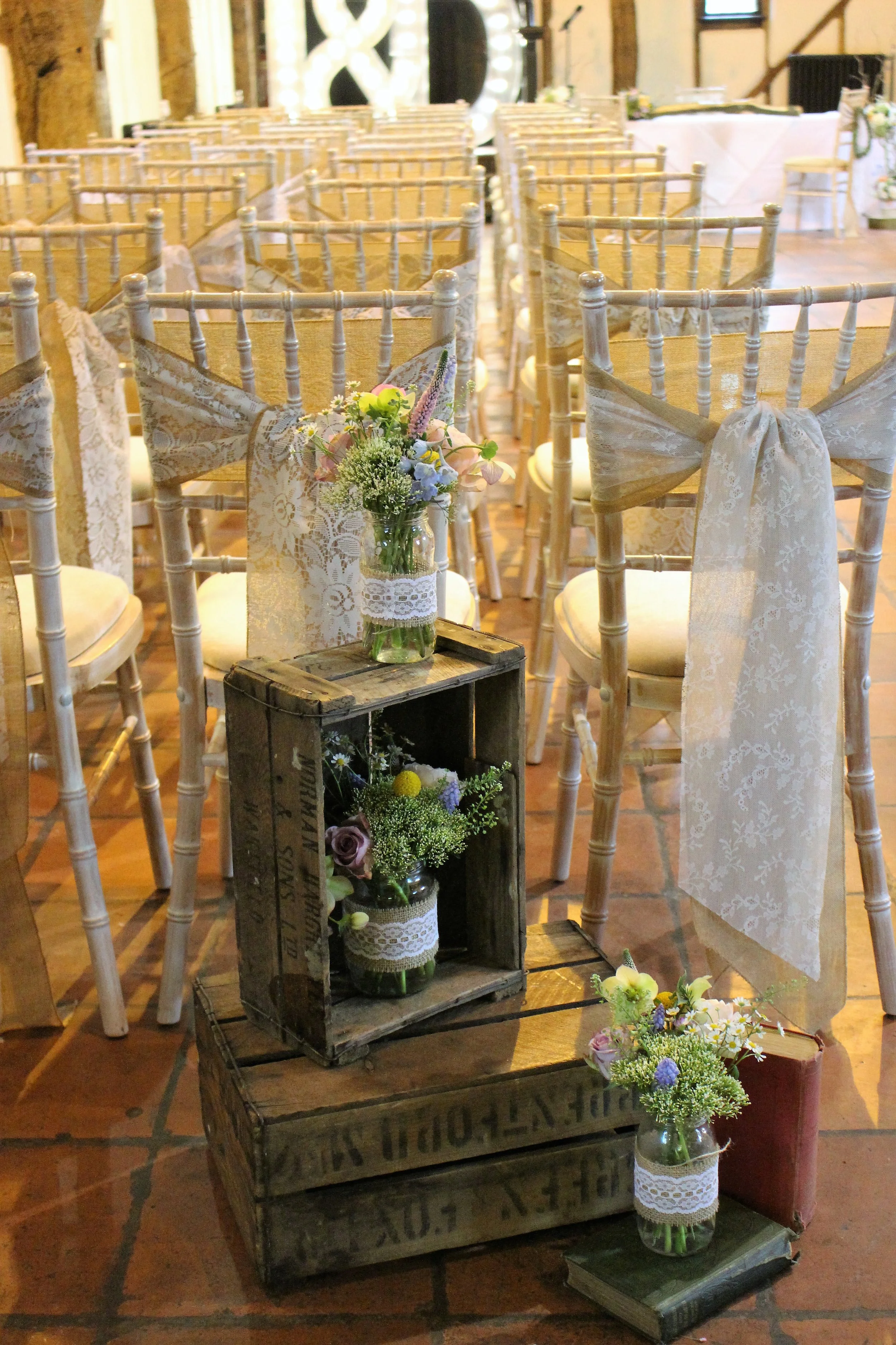 inspiration crates flowers lace and hessian.JPG