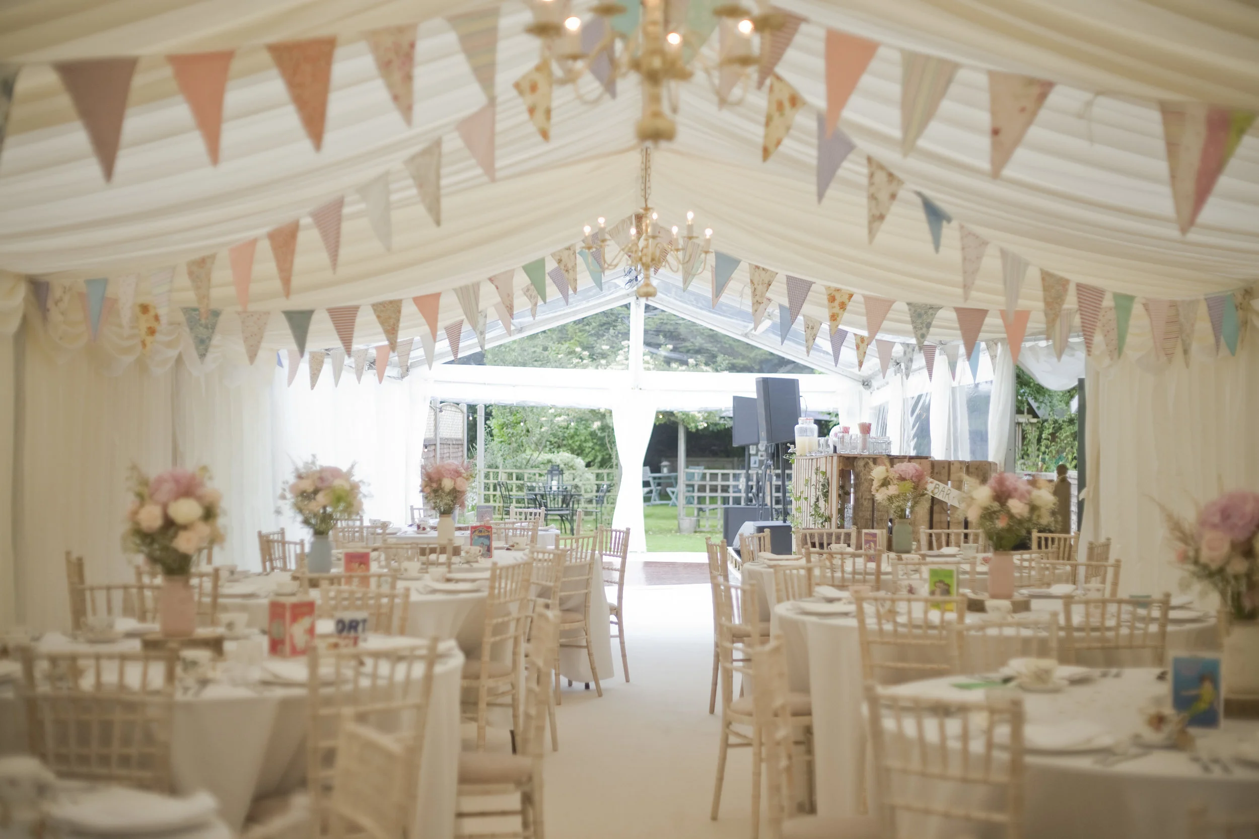 Country garden marquee wedding 