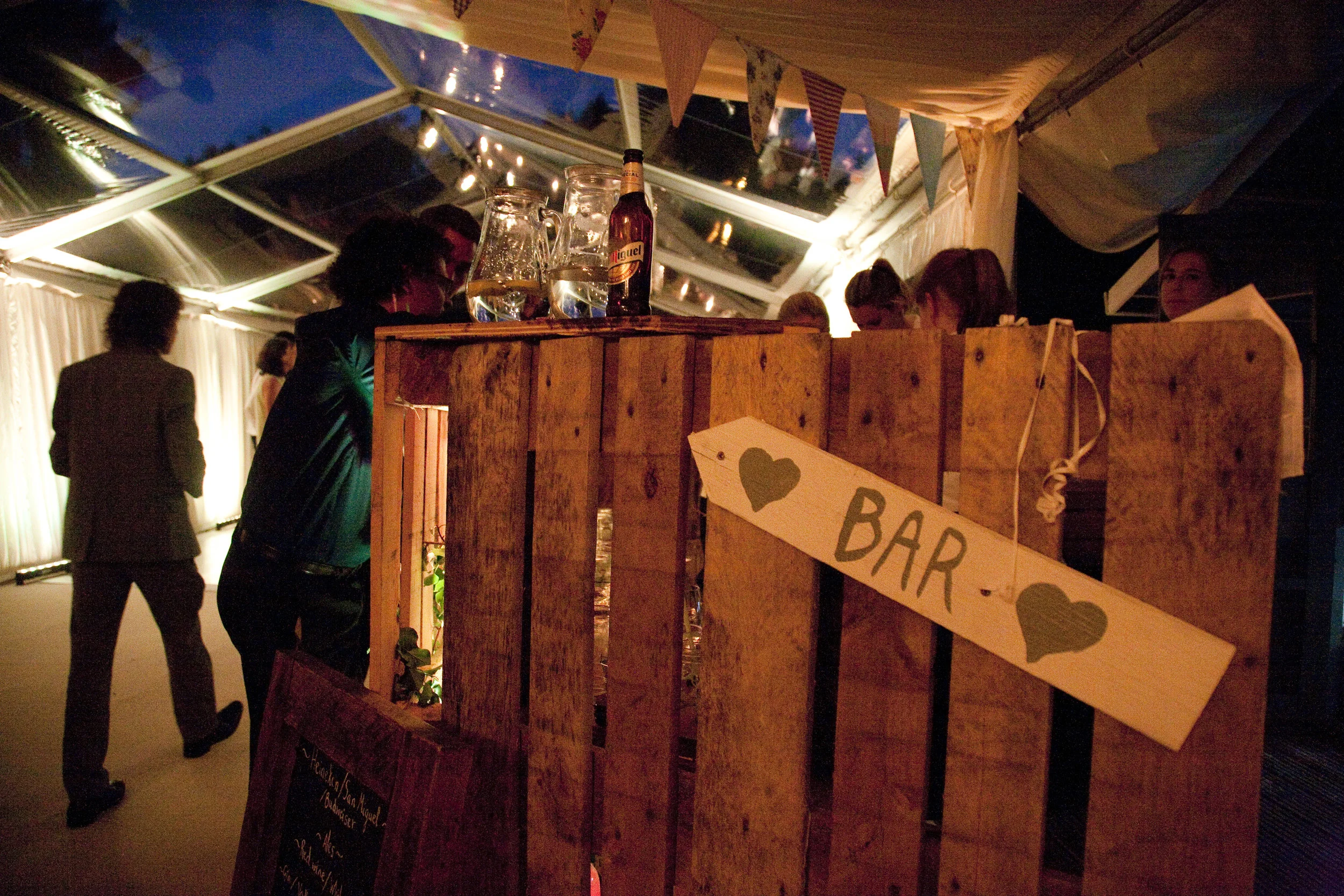 Bar made with crates 