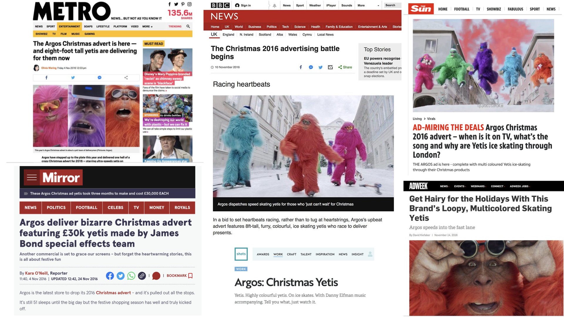 Our Yetis surprised people in Argos stores up and down the country 