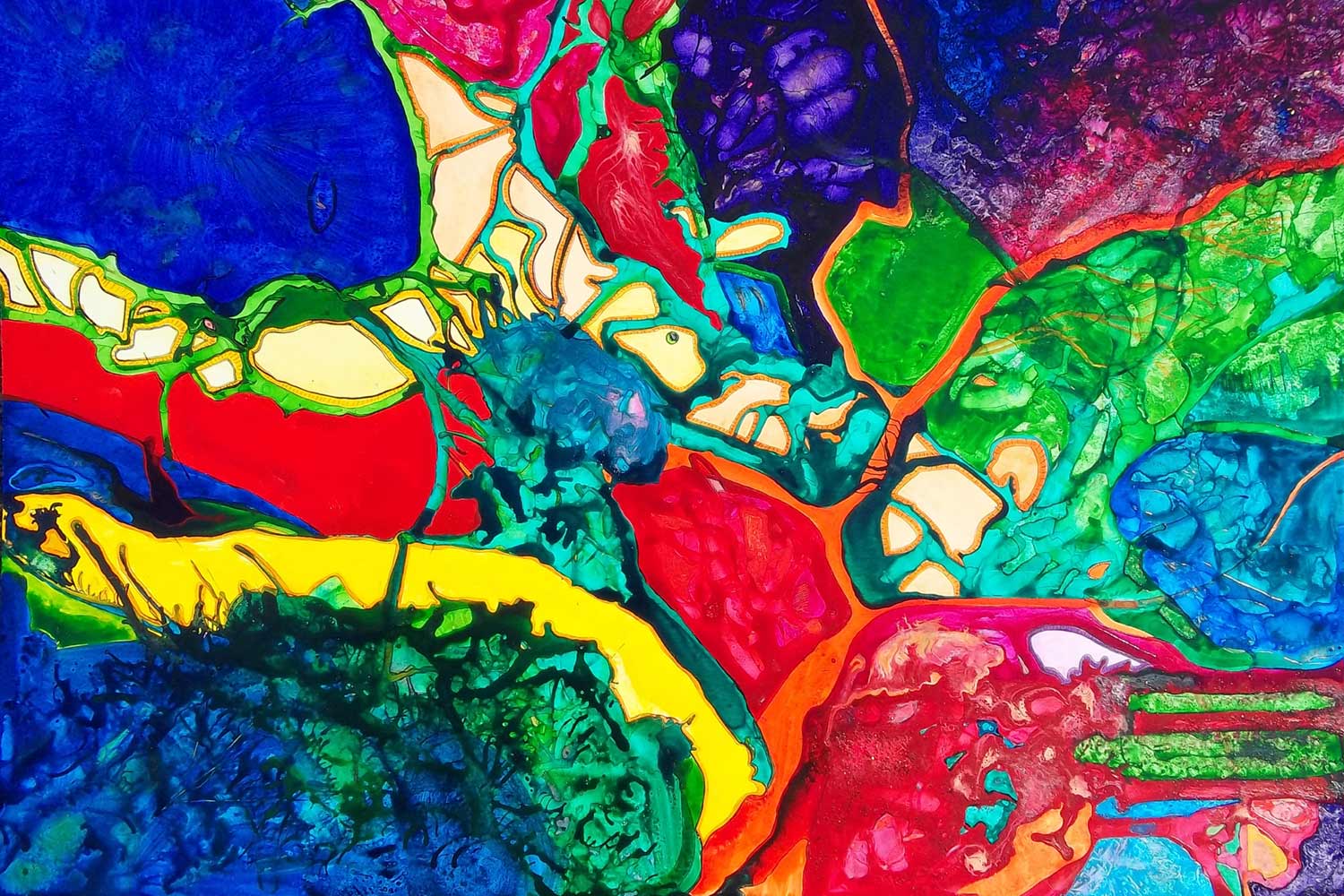 Vibrant colorful abstract card