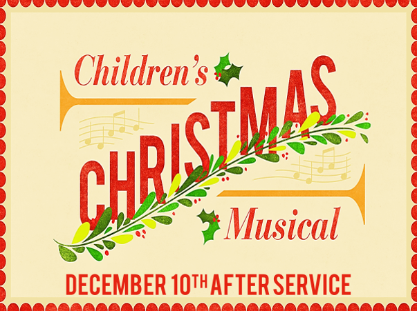 MARK YOUR CALENDAR FOR THE CHILDREN’S CHRISTMAS PROGRAM – “JINGLE BELL BEACH,” which will be held on Sunday, December 10 at 11:00 am. The dress rehearsal and Christmas party will be this Saturday, 9:30 am-1:00 pm.