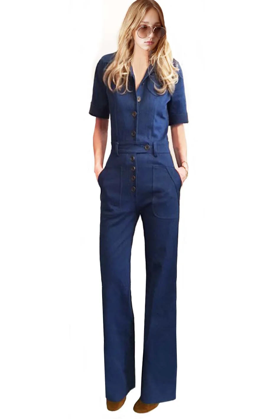 Combinaison Pantalon En Jean IMPERIAL Taille M - Bleu, Style Une-pièce, Occasion Très Bon état