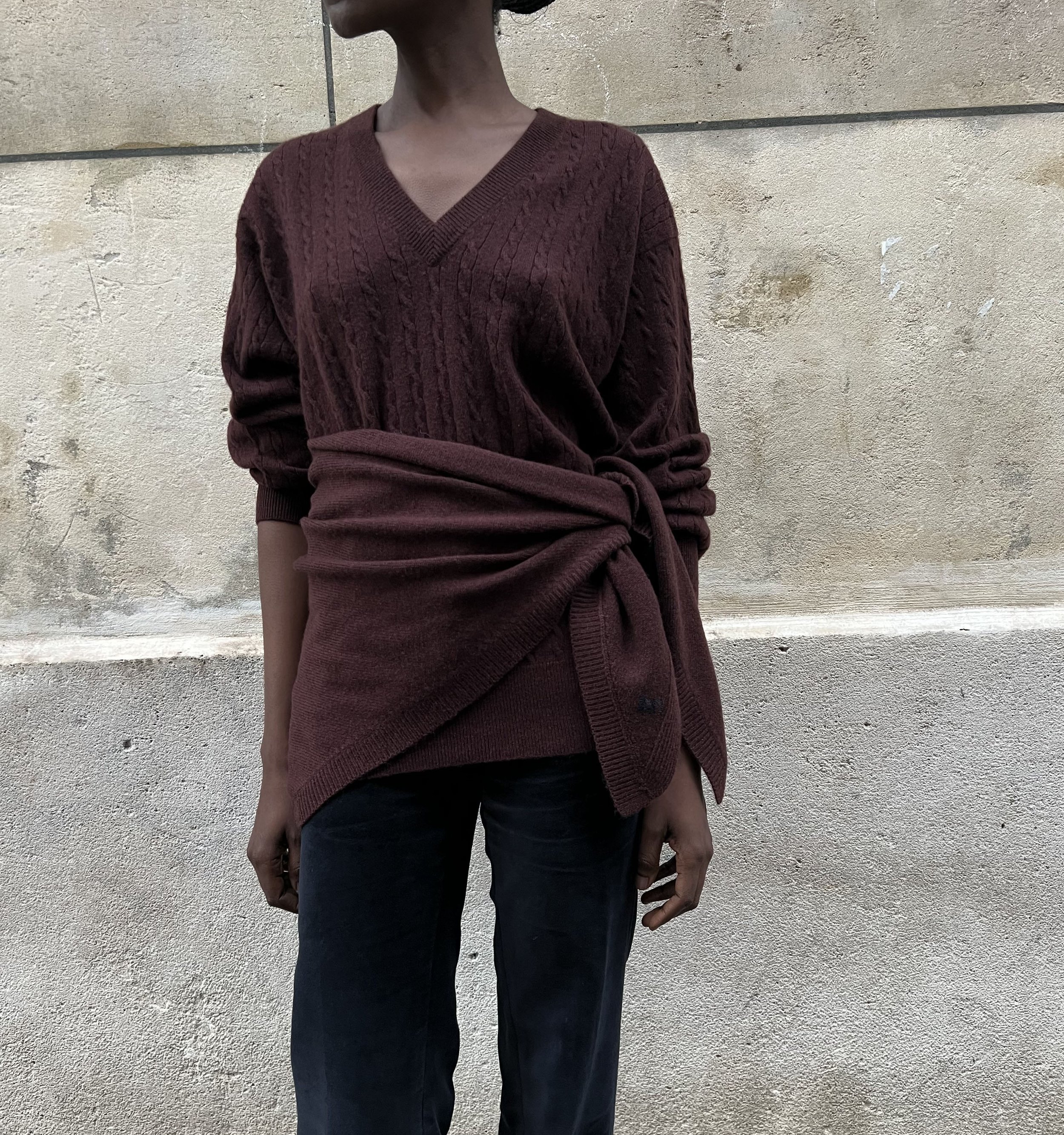 L'écharpe triangle grenat