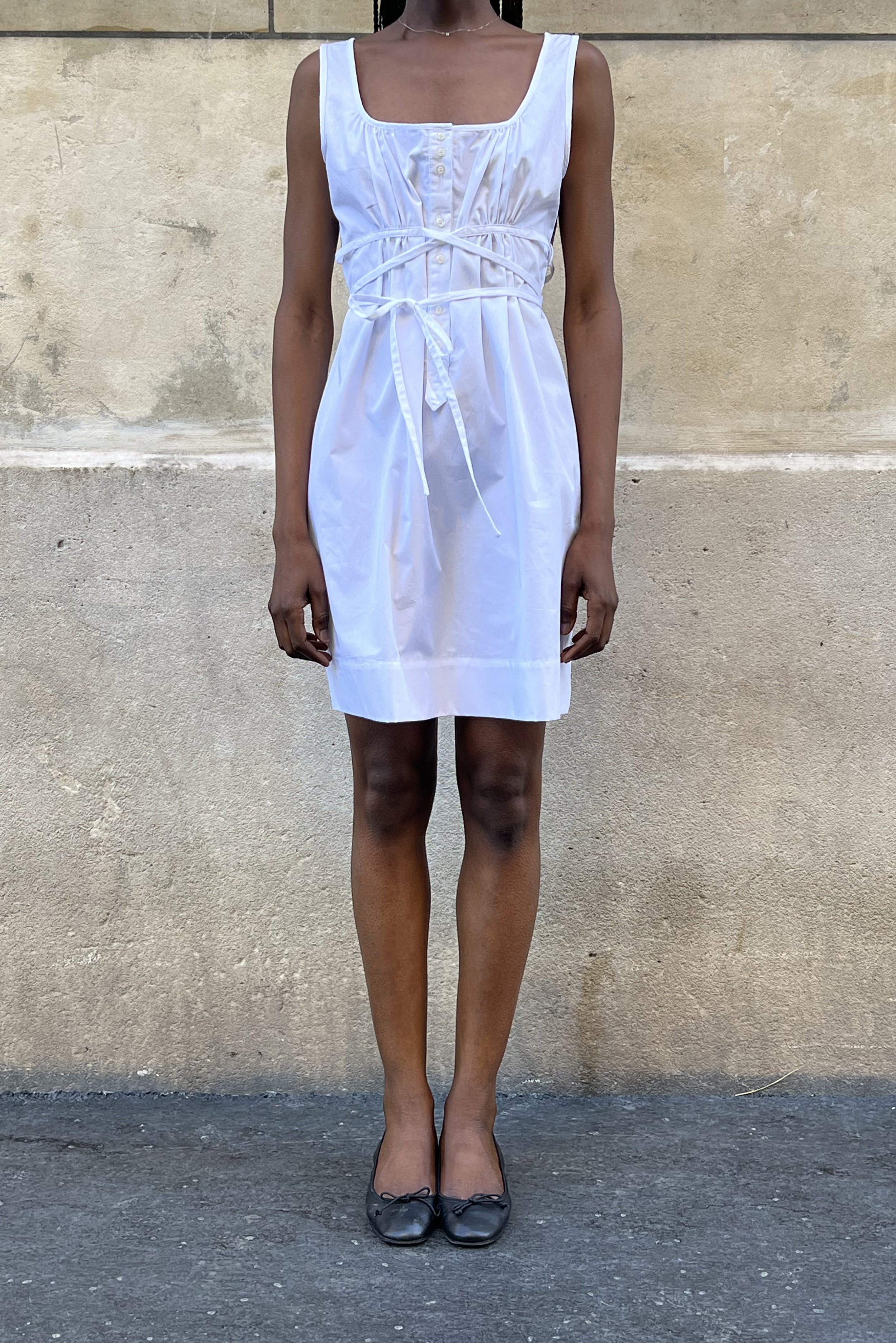 Robe FANNY courte blanche ( En Pre-commande)
