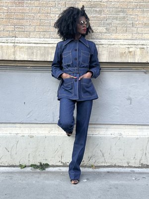 Veste Anne Fontaine En Jean Bleu - Taille 40/42 - Très Bon état