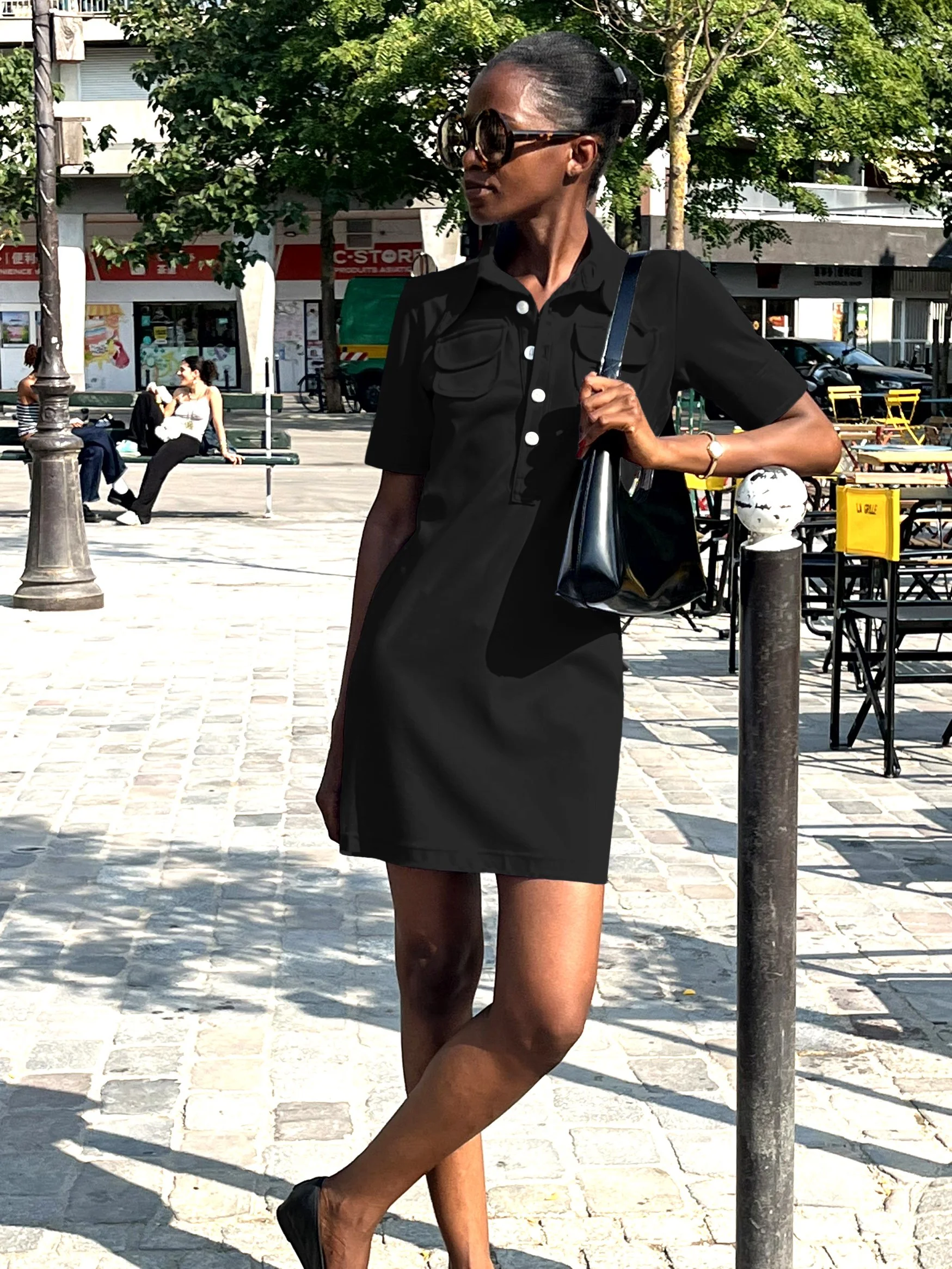 ROBE POLO noire ( pre- commande )