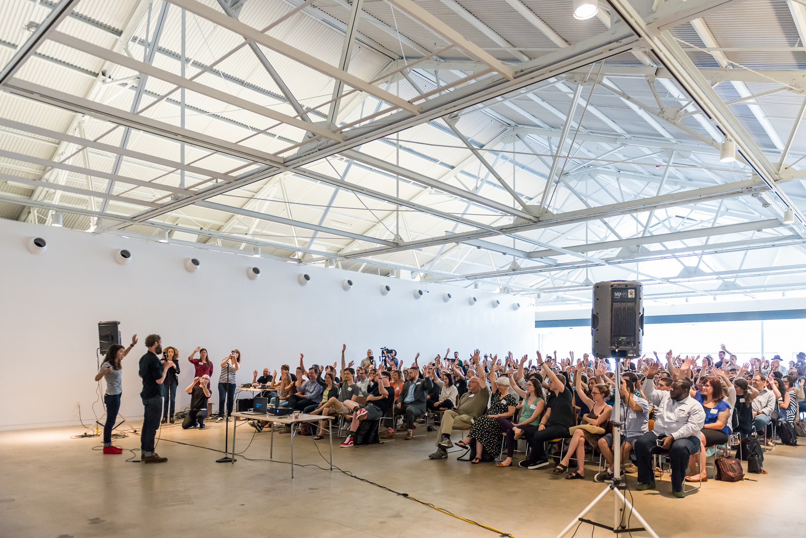 Having fun talking about nontraditional activism at CreativeMornings. 