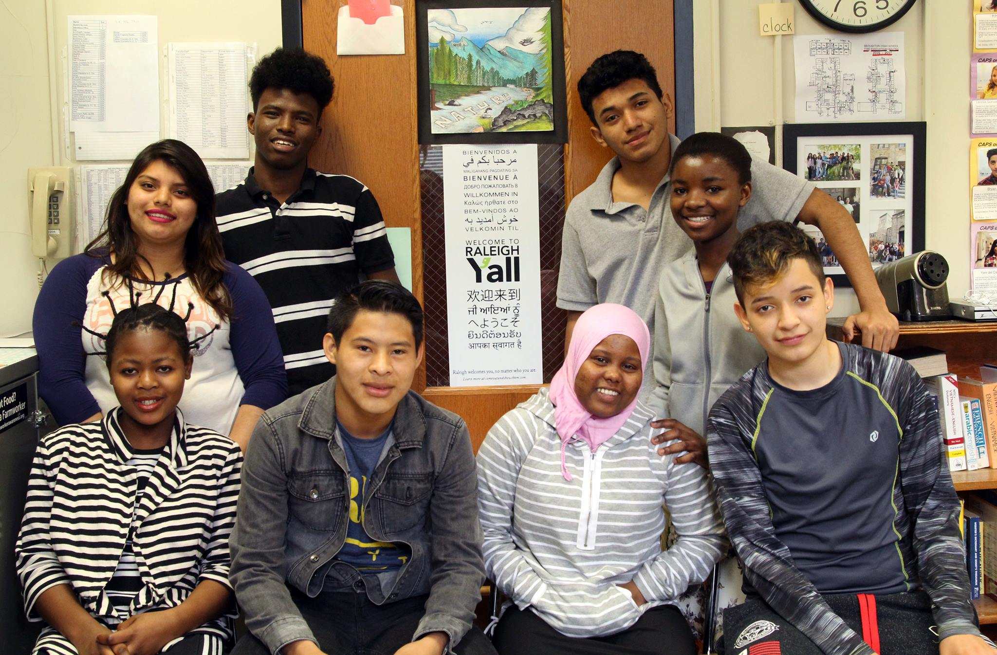 ESL students at Broughton High School. Photo by Carol Dukes.
