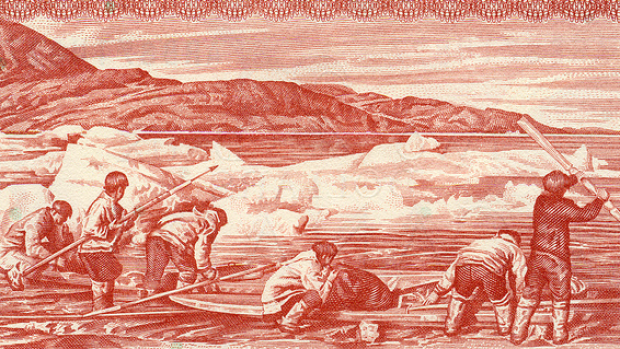 Illustration on the Canadian two dollar bill.