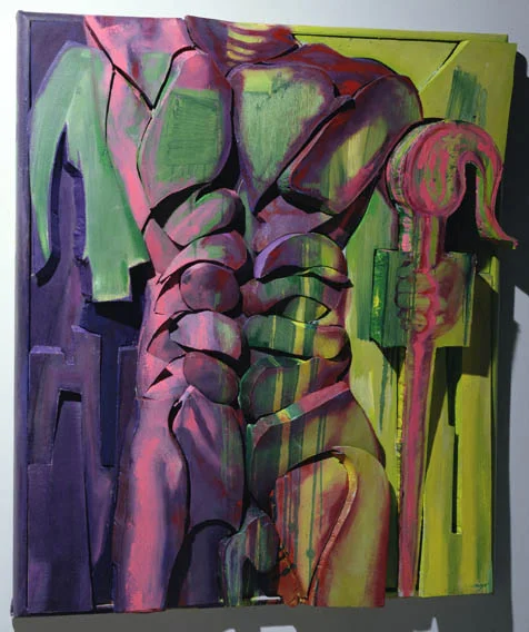 1999 Oil On Canvas Over Sculpted Foam 51 x 47 x 4 Inches
