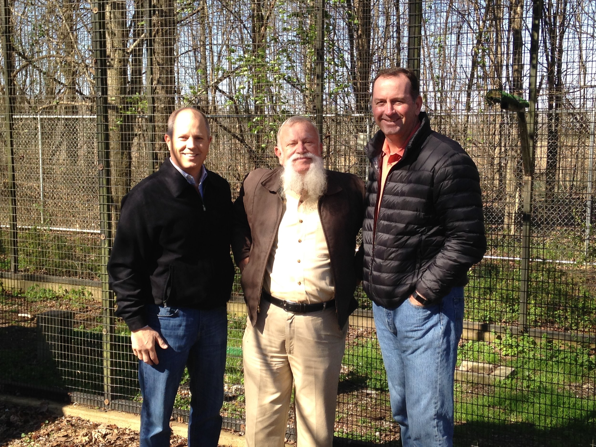 Jeff Homad of the MCVB, Dr. Knox Martin, and Shelby County Trustee David Lenoir taking a tour.