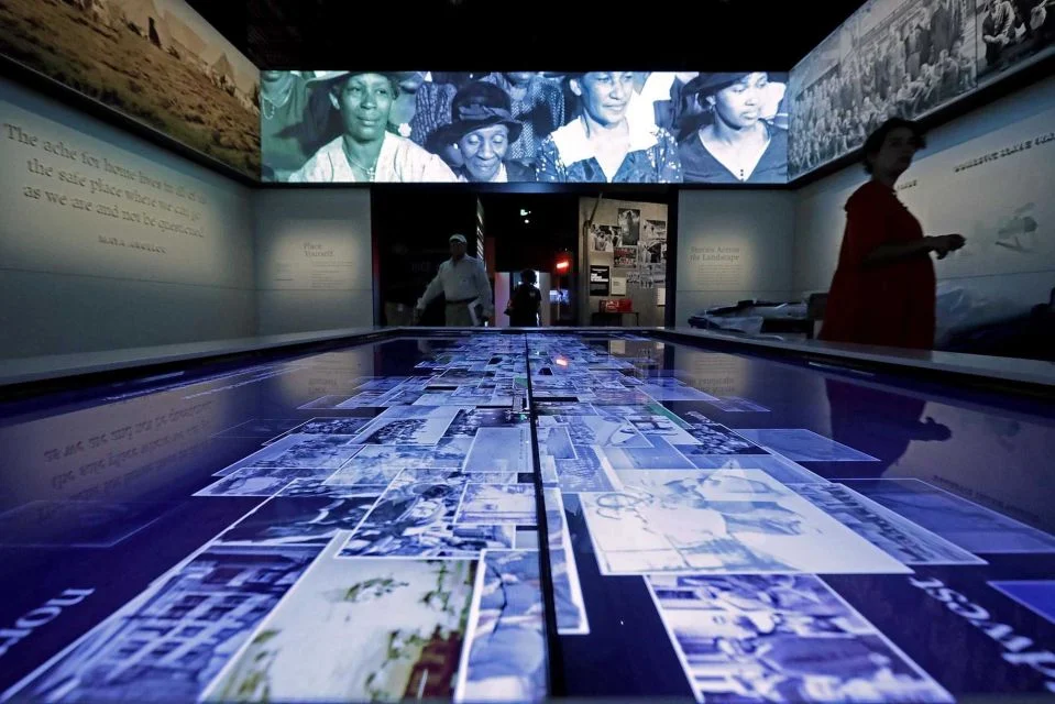 Graphic design for exhibition and photo prep for large graphics Photo courtesy of Getty Images / Chip Somodevilla