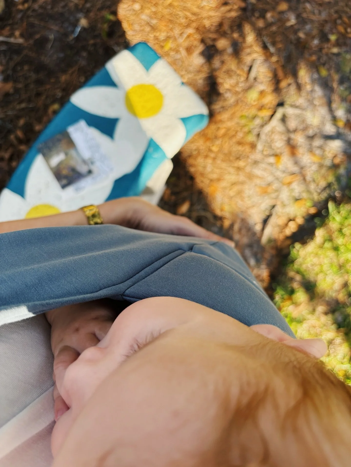 When I was a little girl, my grandpa called me Copper Top. He said my hair looked like a shiny penny.

Yesterday, I was feeling grouchy. Isaac was restless. So we went outside. We watered the porch plants. We looked at the sky.

In the corner of our 