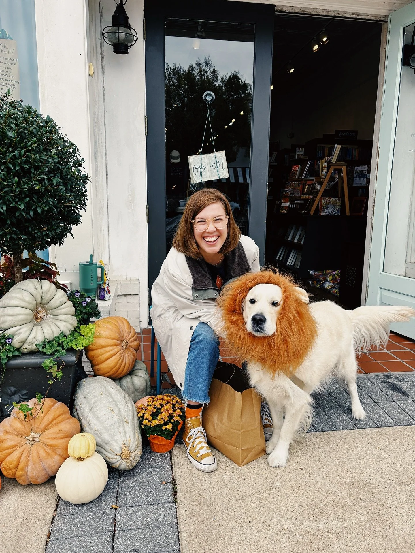 What a beautiful day in the neighborhood. (The real treat? Needing a jacket the day before Halloween!)