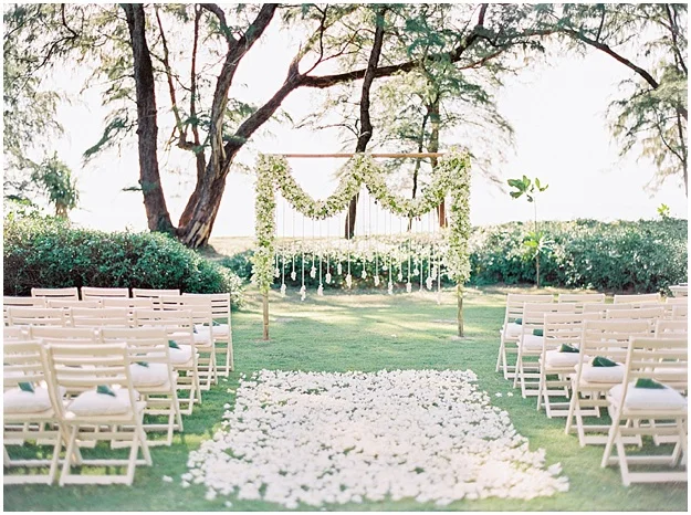 orchid ceremony arch