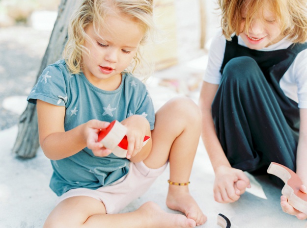 Ibiza kids playing in the garden